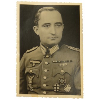 Oberst alemán galardonado con la cruz de la victoria DKIG y Eslovaca Guerra. Espenlaub militaria